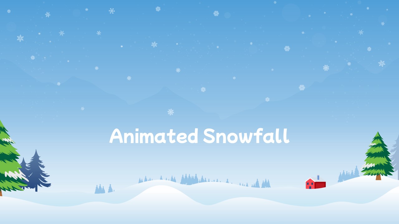 Animated Snowfall Winter PowerPoint Background