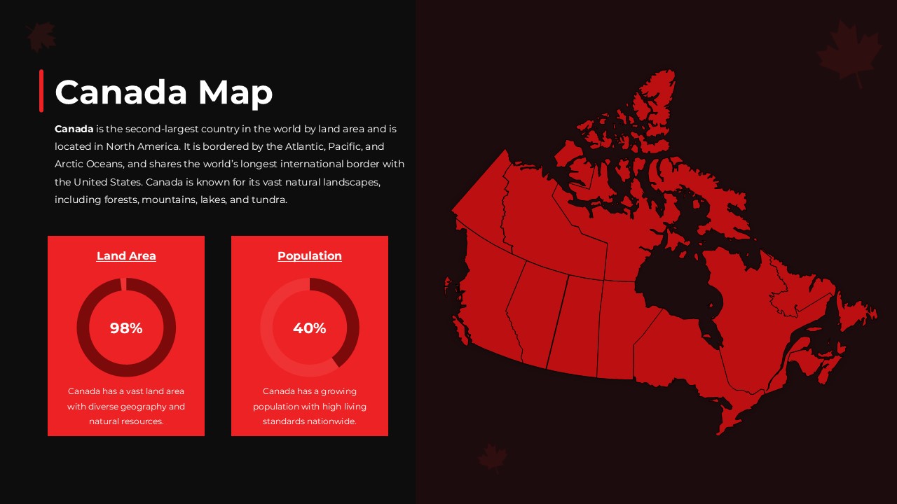 Canada Map Google Slide Template