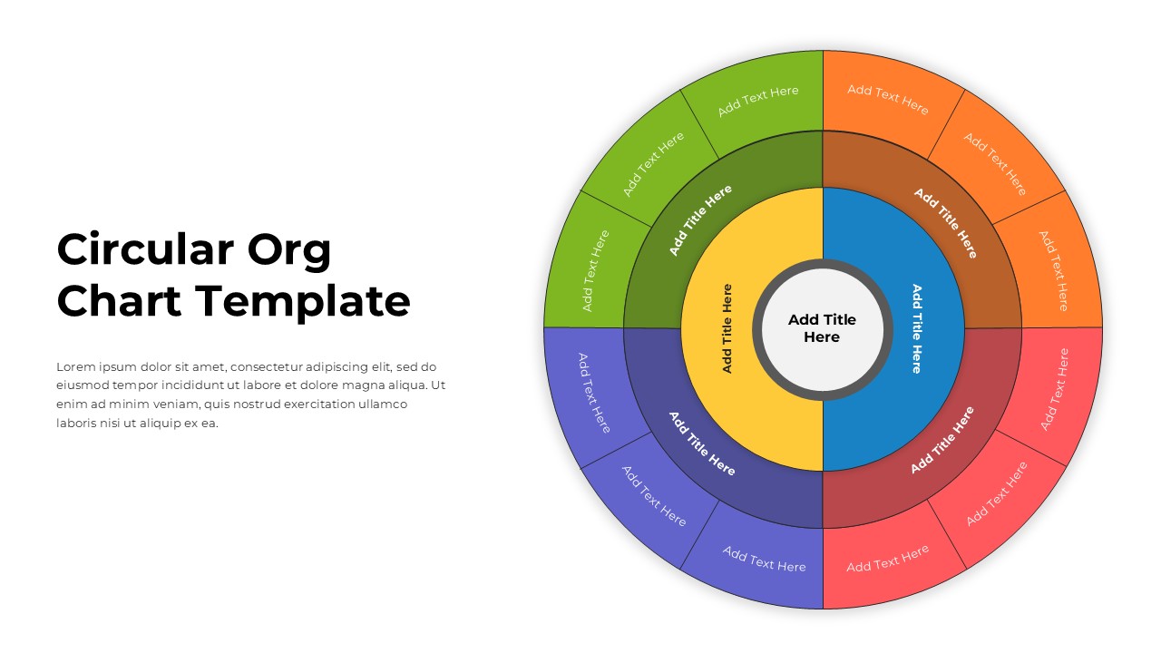 Free Circular Org Chart Template for Presentation Design