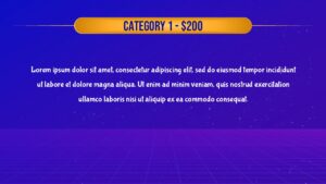 Free Jeopardy Game Editable Category Slide for Google Slides