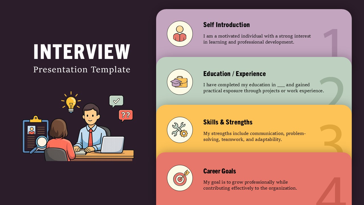 Interview Presentation PowerPoint Slide