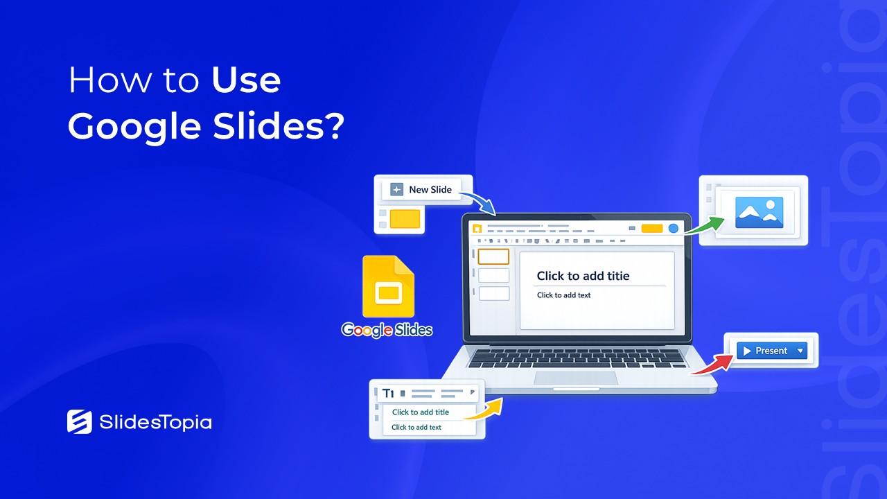 Cover image for the blog about how to create a presentation using google slides