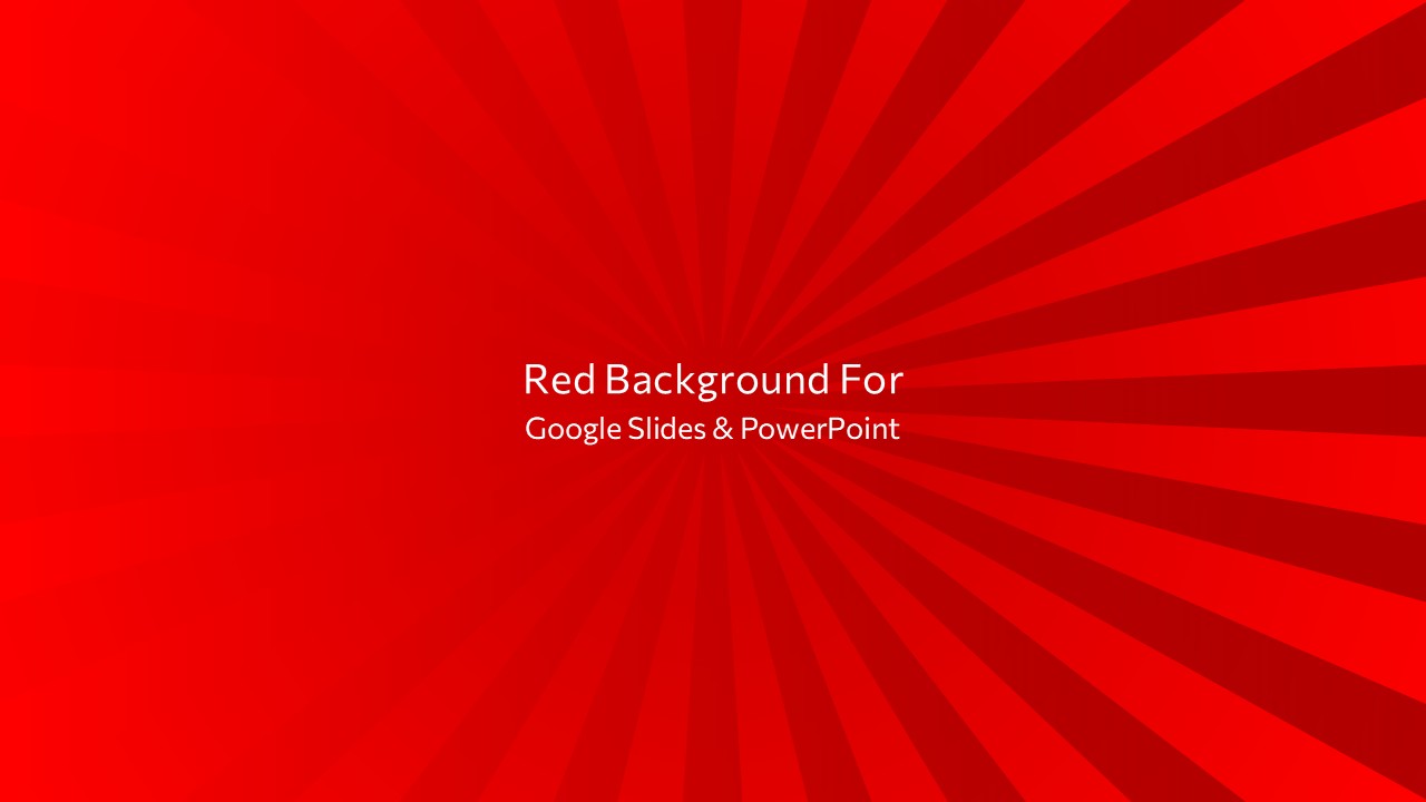 Vibrant radial burst presentation background with bold red tones and energetic abstract design for Google Slides.