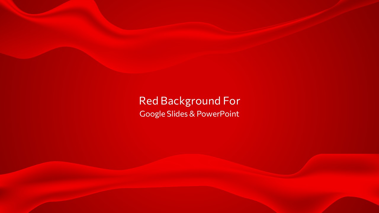 Professional red wave-themed slide background featuring smooth flowing shapes and modern presentation styling for PowerPoint.