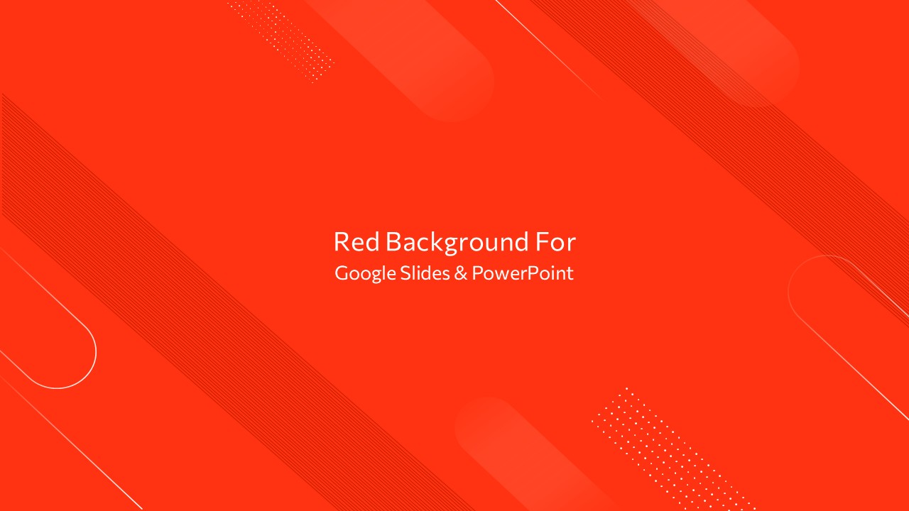 Contemporary red presentation backdrop featuring diagonal geometric accents, clean lines, and minimalist design elements for PowerPoint.