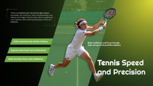 Green athletic-themed PPT background with layered gradient design suitable for fitness, sports management, and coaching presentations.