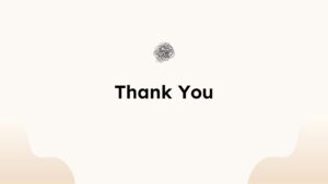 Minimalist thank you slide template with clean typography for ending mental health and wellness presentations.