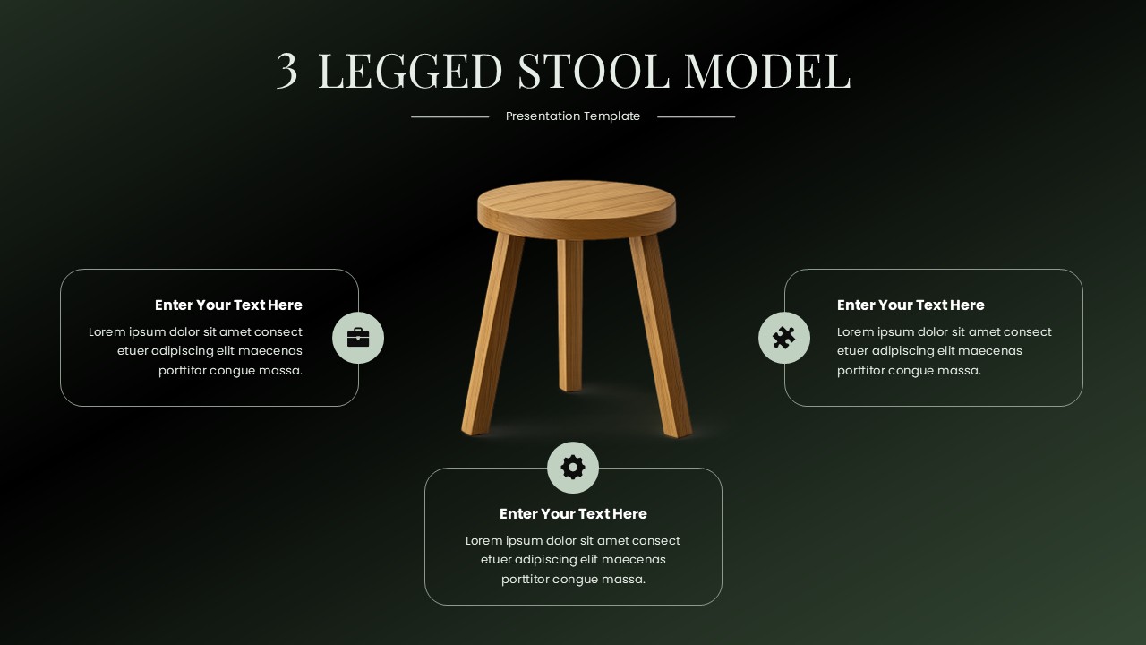 3 legged stool powerpoint slide template