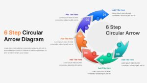 6 step circular arrow diagram