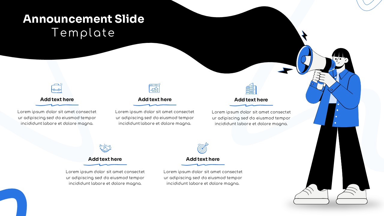 Announcement Slide Template for PPT and google slides