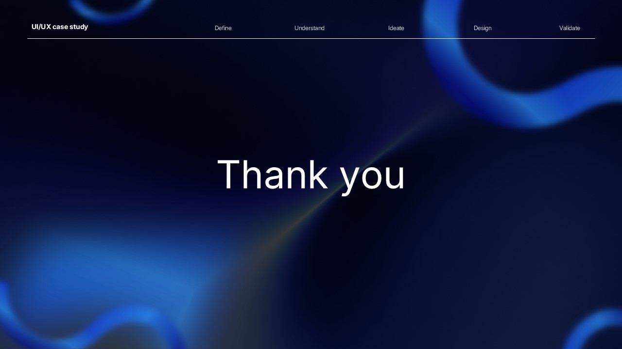 UI UX case study Thankyou