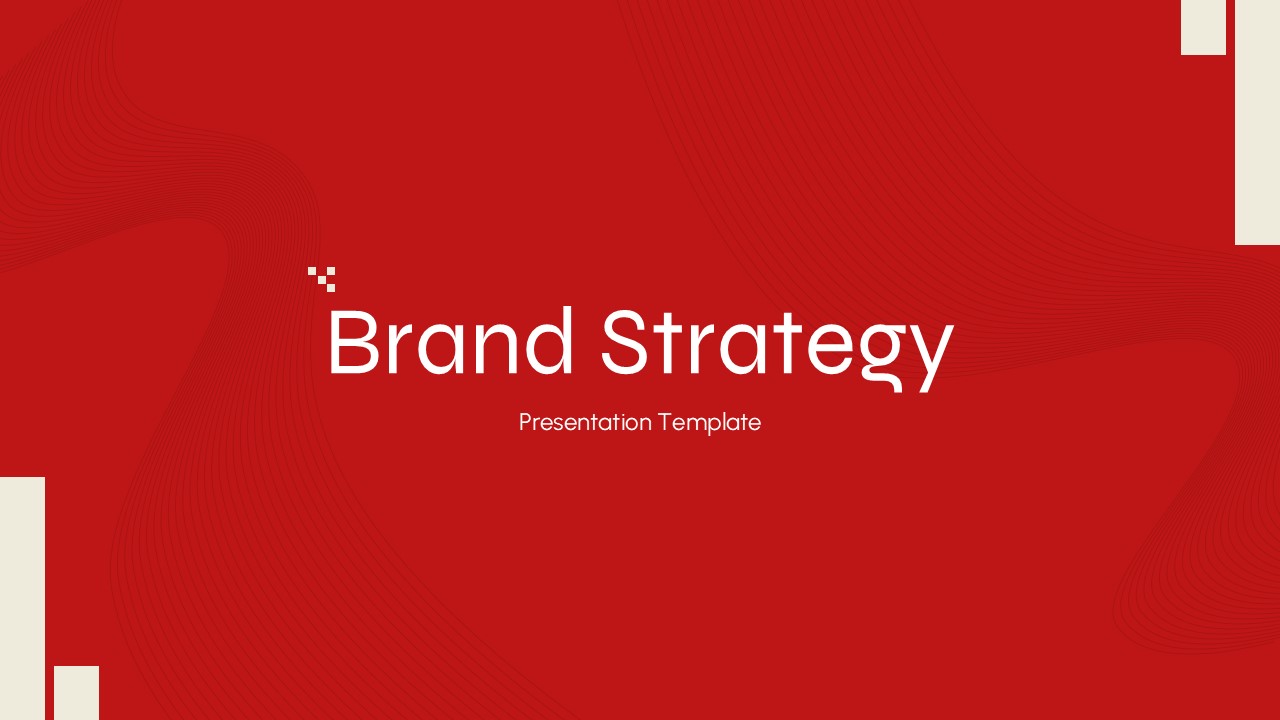 Business strategy presentation cover slide with modern corporate design for planning, consulting, and organizational strategy presentations.