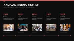 company history timeline powerpoint google slides template