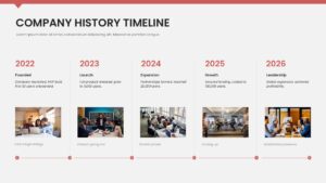 company history timeline template