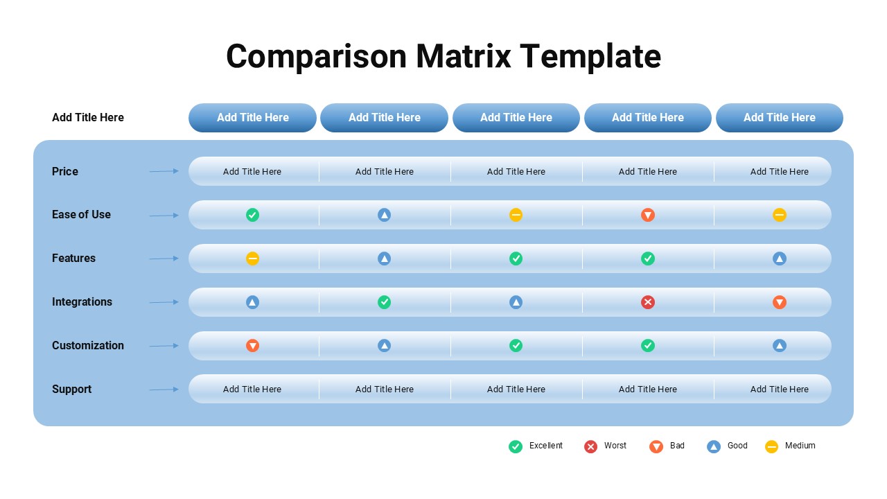 comparison matrix template