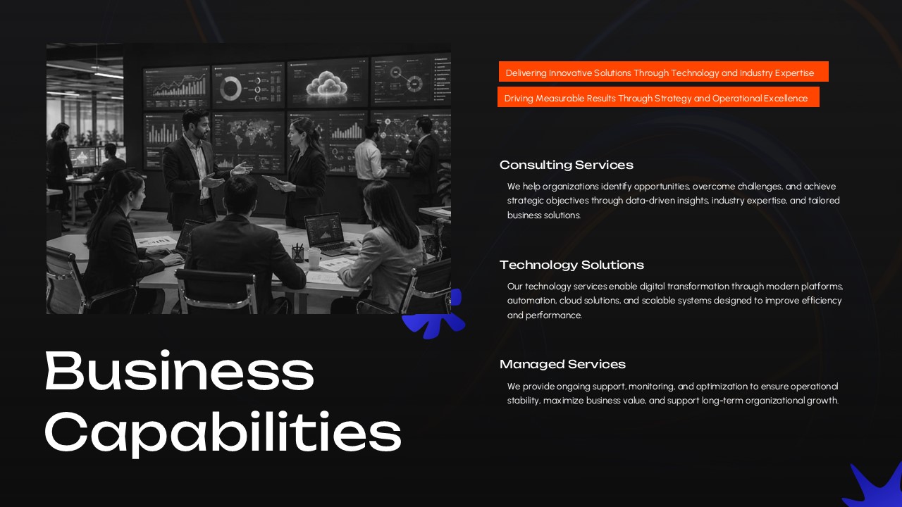 corporate powerpoint design business capabilities slide