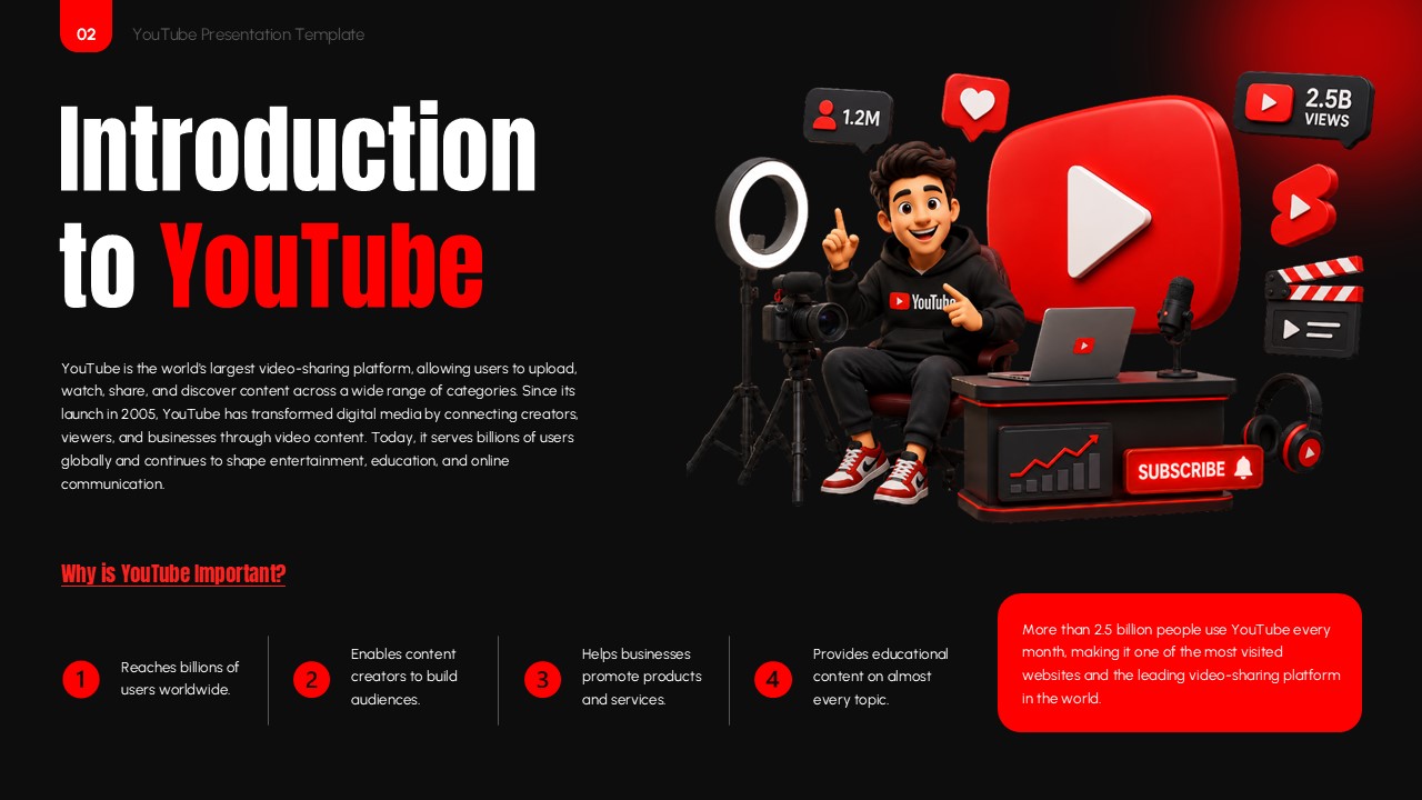 introduction to youtube google slides template