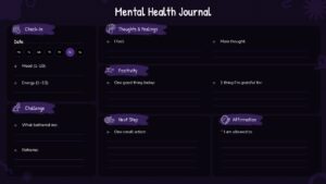 mental health journal powerpoint slides template