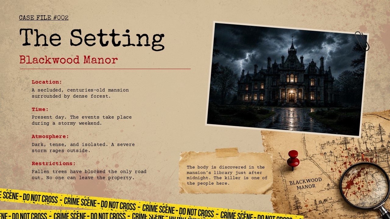 murder mystery game template