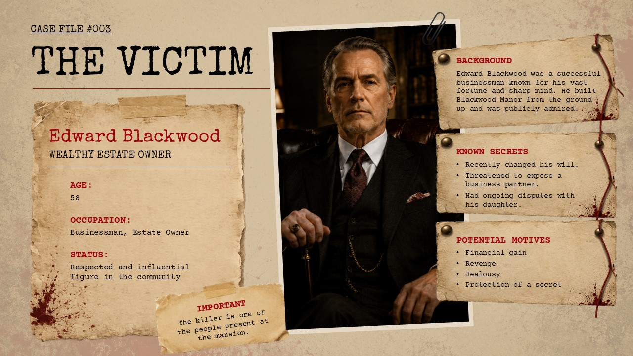 murder mystery powerpoint template