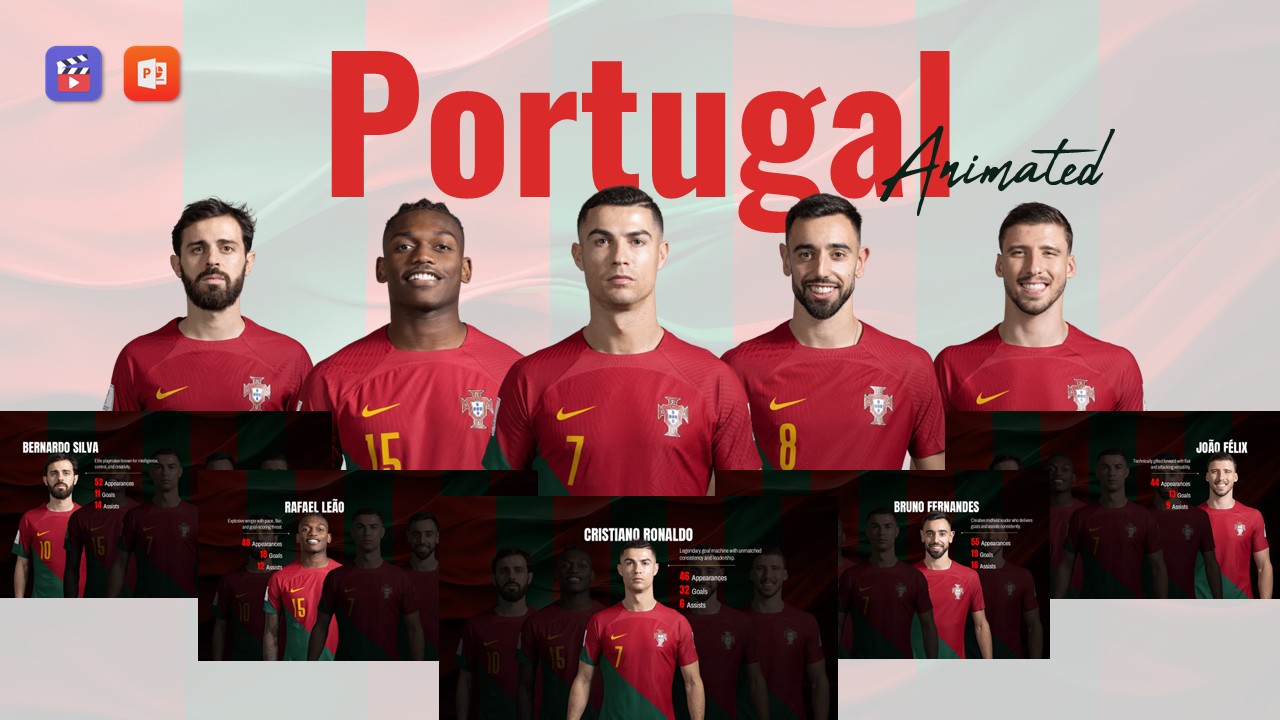 portugal world cup footbal team template