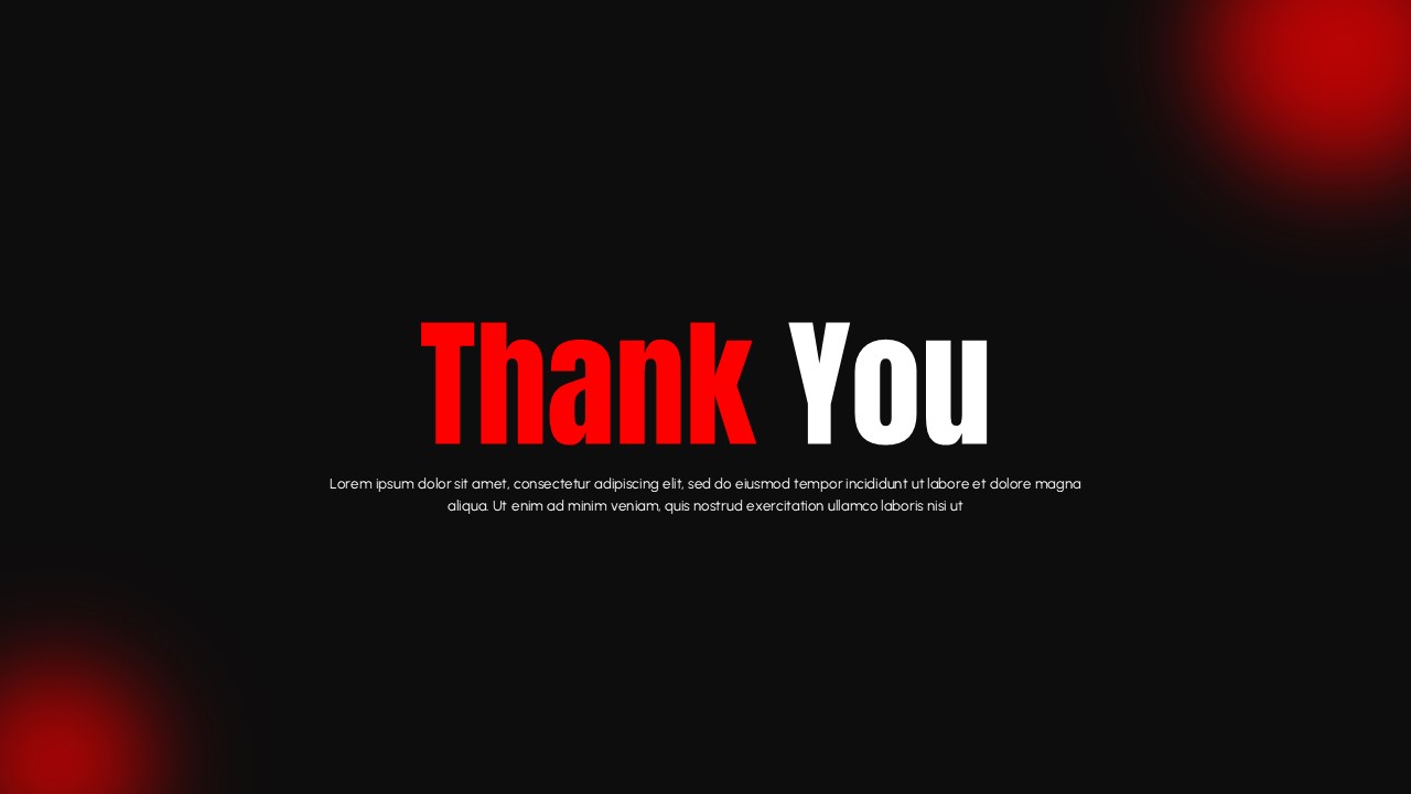 thank you red and black slide