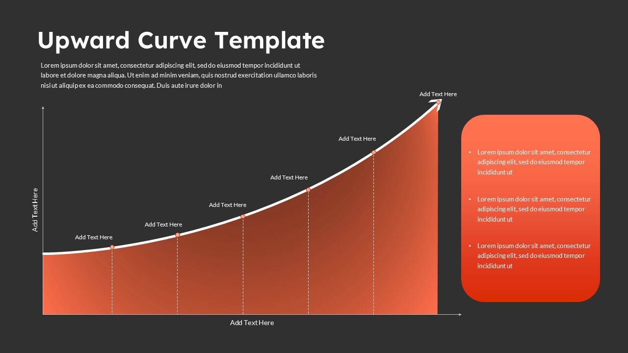 upward curve graph slides template