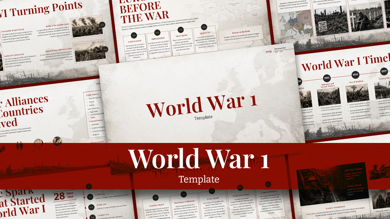 word war 1 presentation template
