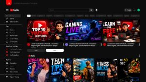 youtube interface presentation slide template
