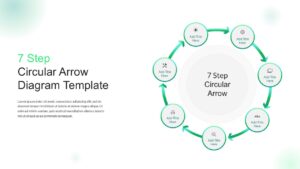 7 Stage Circular Arrow Diagram Google Slides Template
