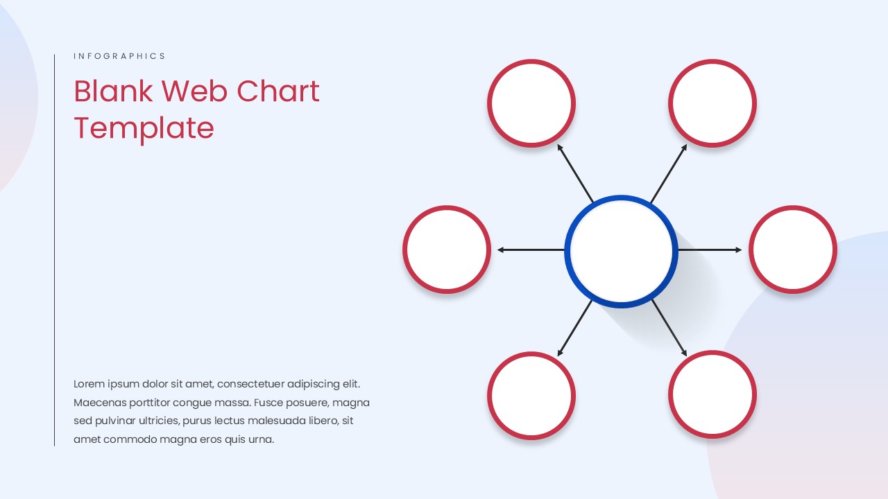 Blank Web Chart Hub and Spoke PPT Slide