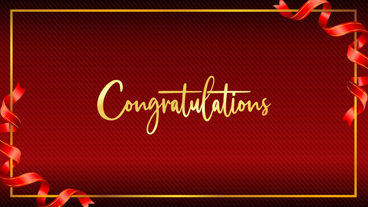 Congratulations PPT Presentation Background Template