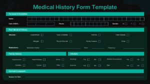 Medical History Form PPT Template