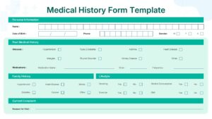 Medical History Form Template