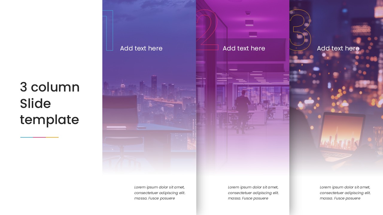 Three Column Slide Google Slides Template
