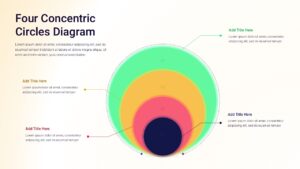 4 concentric circles powerpoint diagram