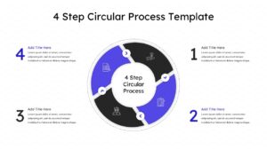 4 step editable circular process powerpoint template