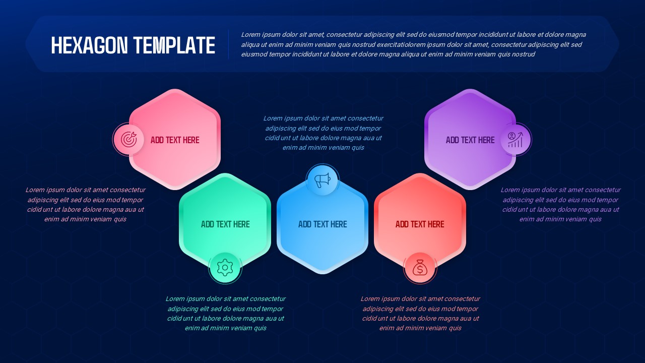 Hexagon Infographic PowerPoint Template