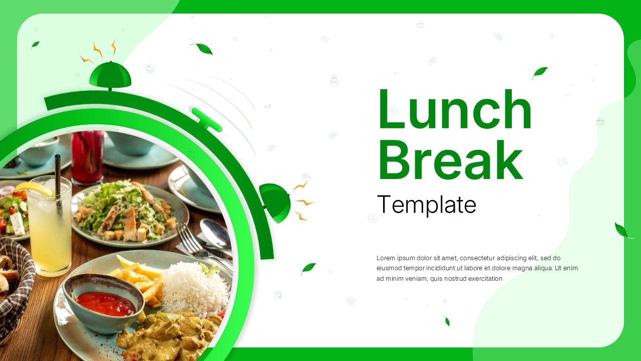 Lunch Break PowerPoint Slide Presentation Template