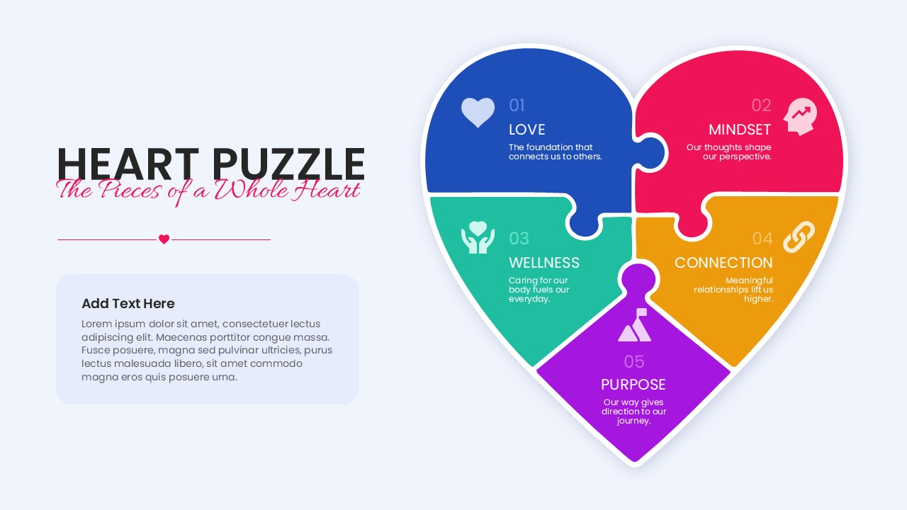 heart puzzle template ppt